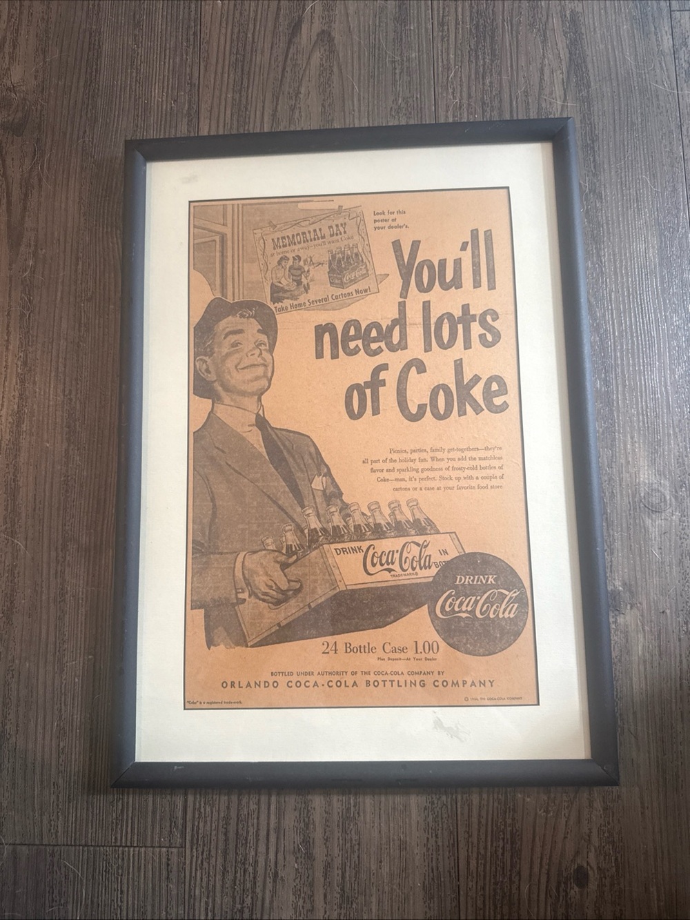 Coca Cola Monochrome Brown & Black Retro Poster